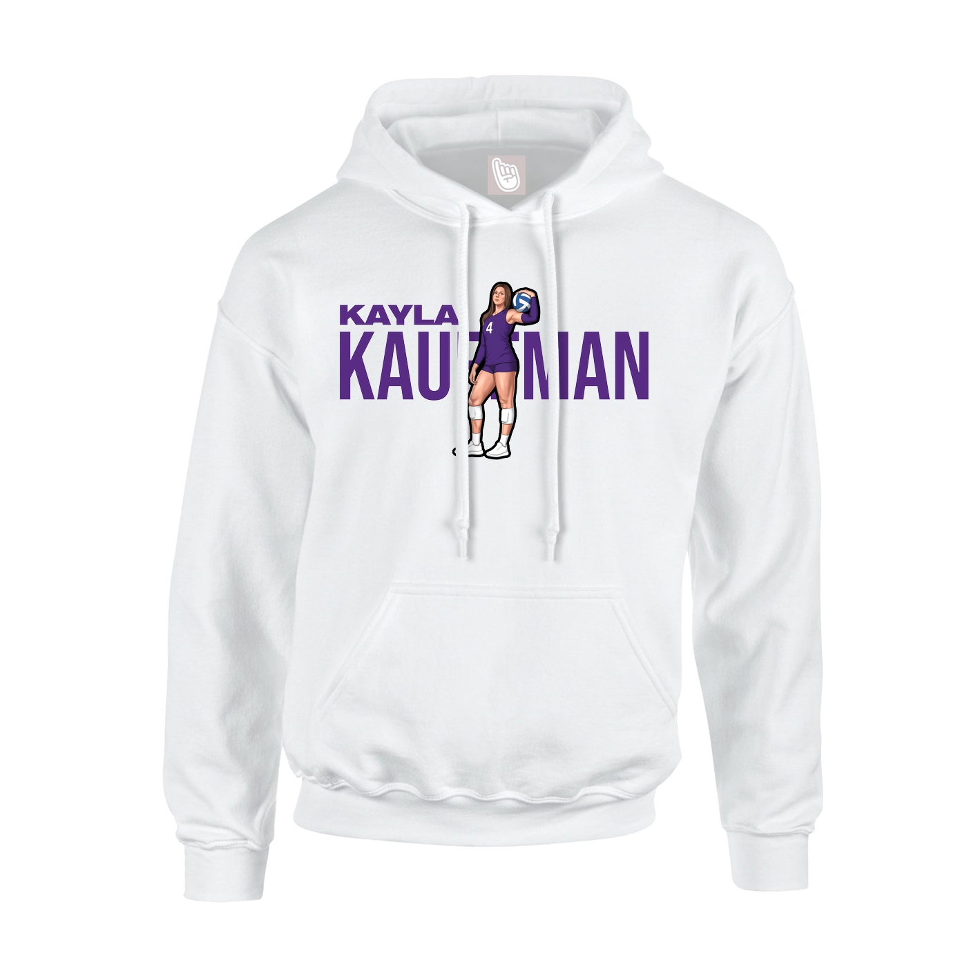 Youth Hoodie — Player Name in White