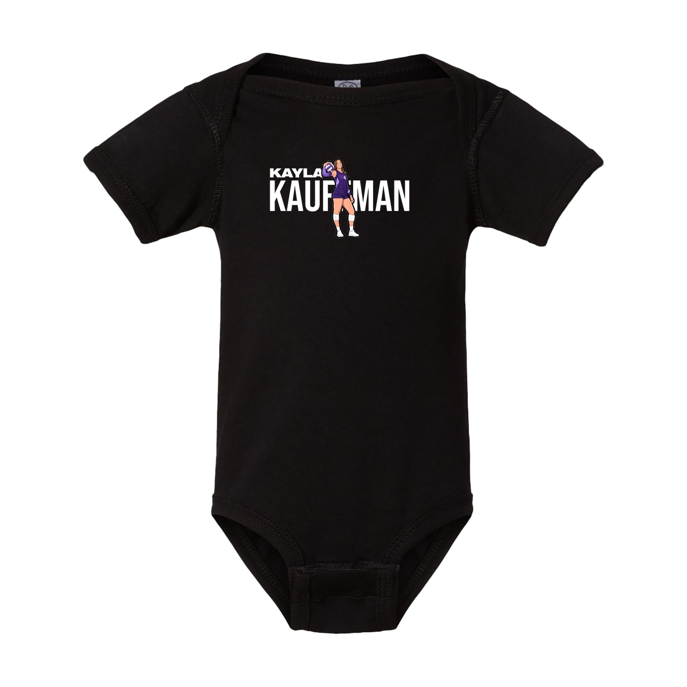 Baby Onesie — Player Name in Black