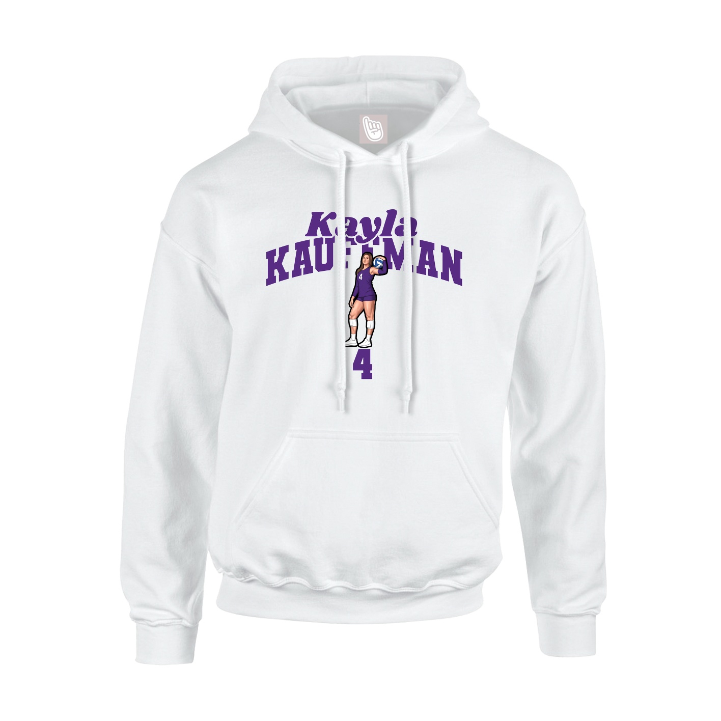 Hoodie — Signature Arch in White