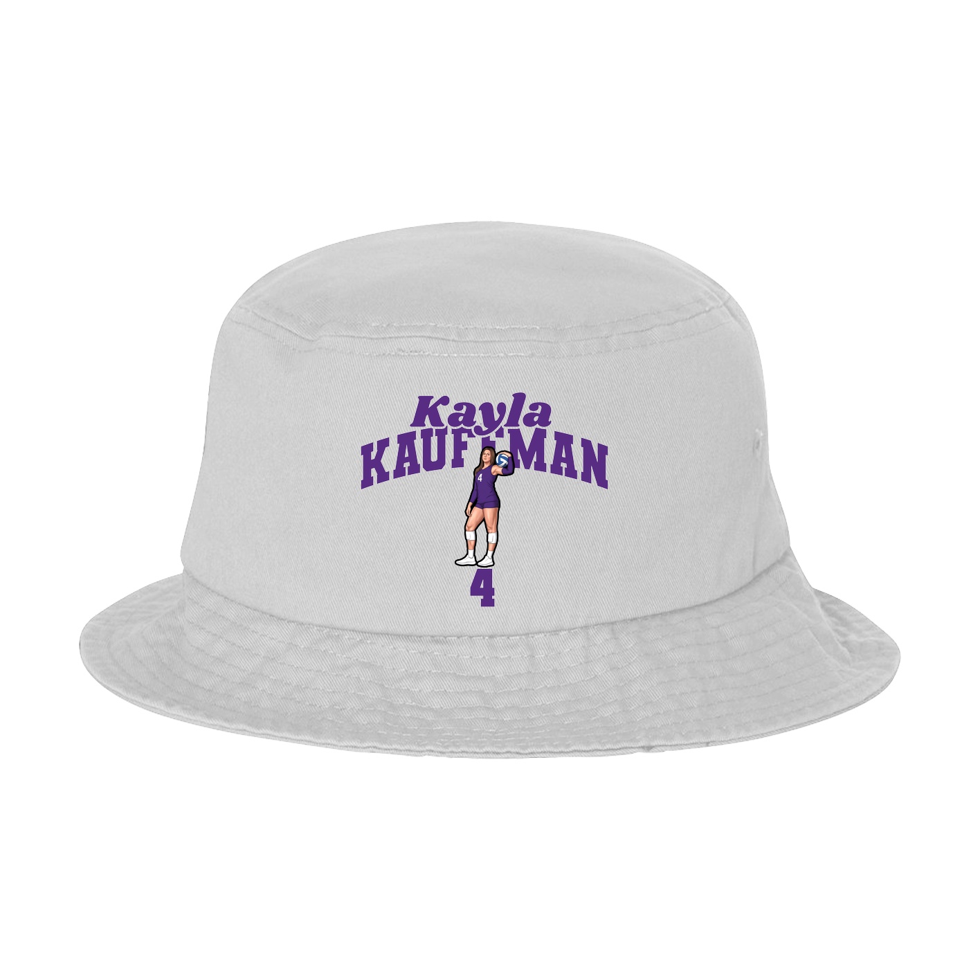 Bucket Cap — Signature Arch in White