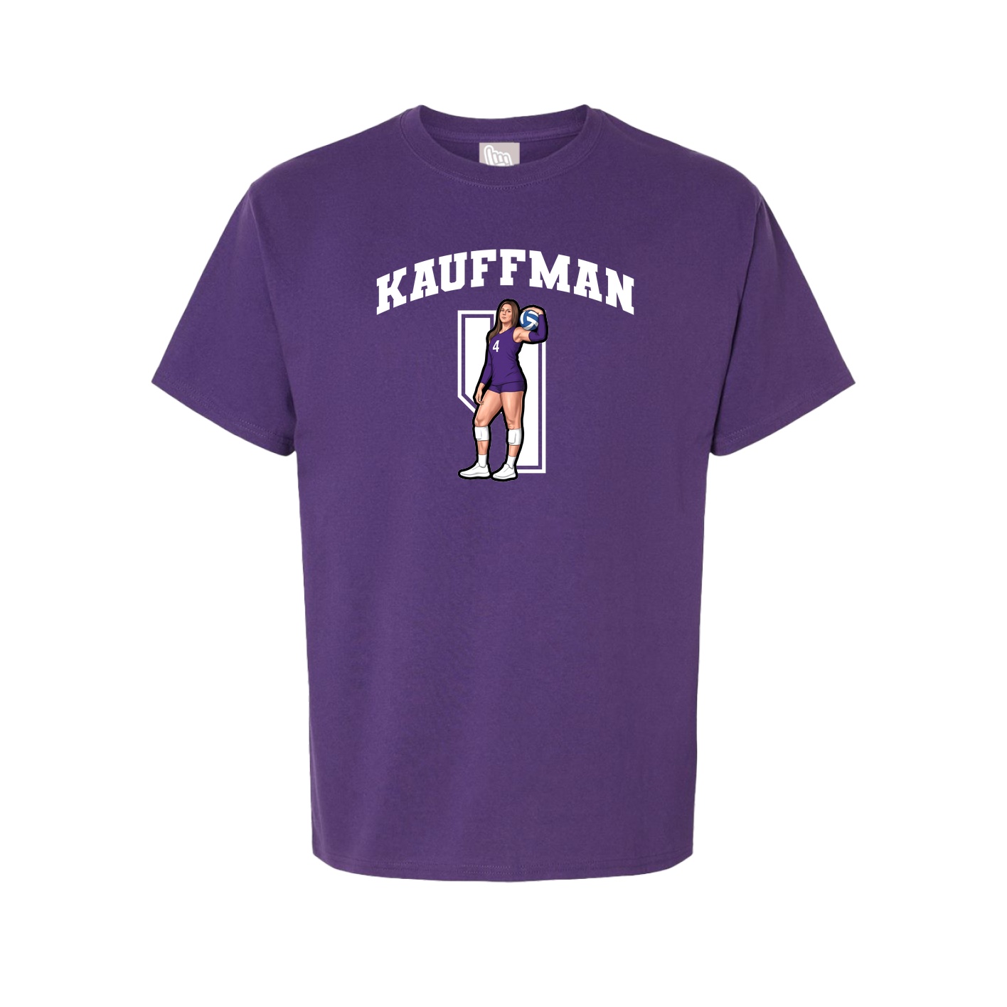 Youth Tee — Number in Purple