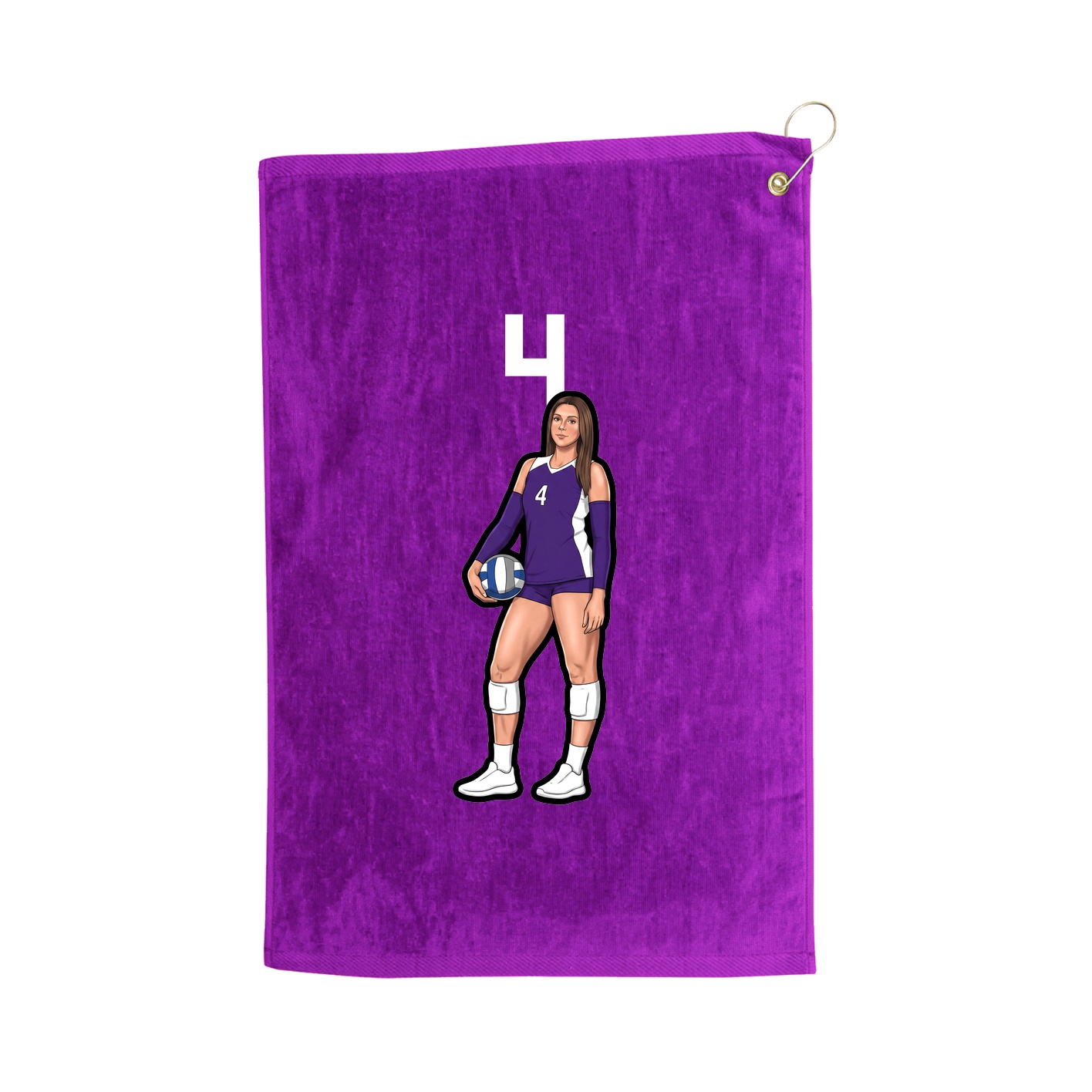 Golf Towel — Number Top in Purple