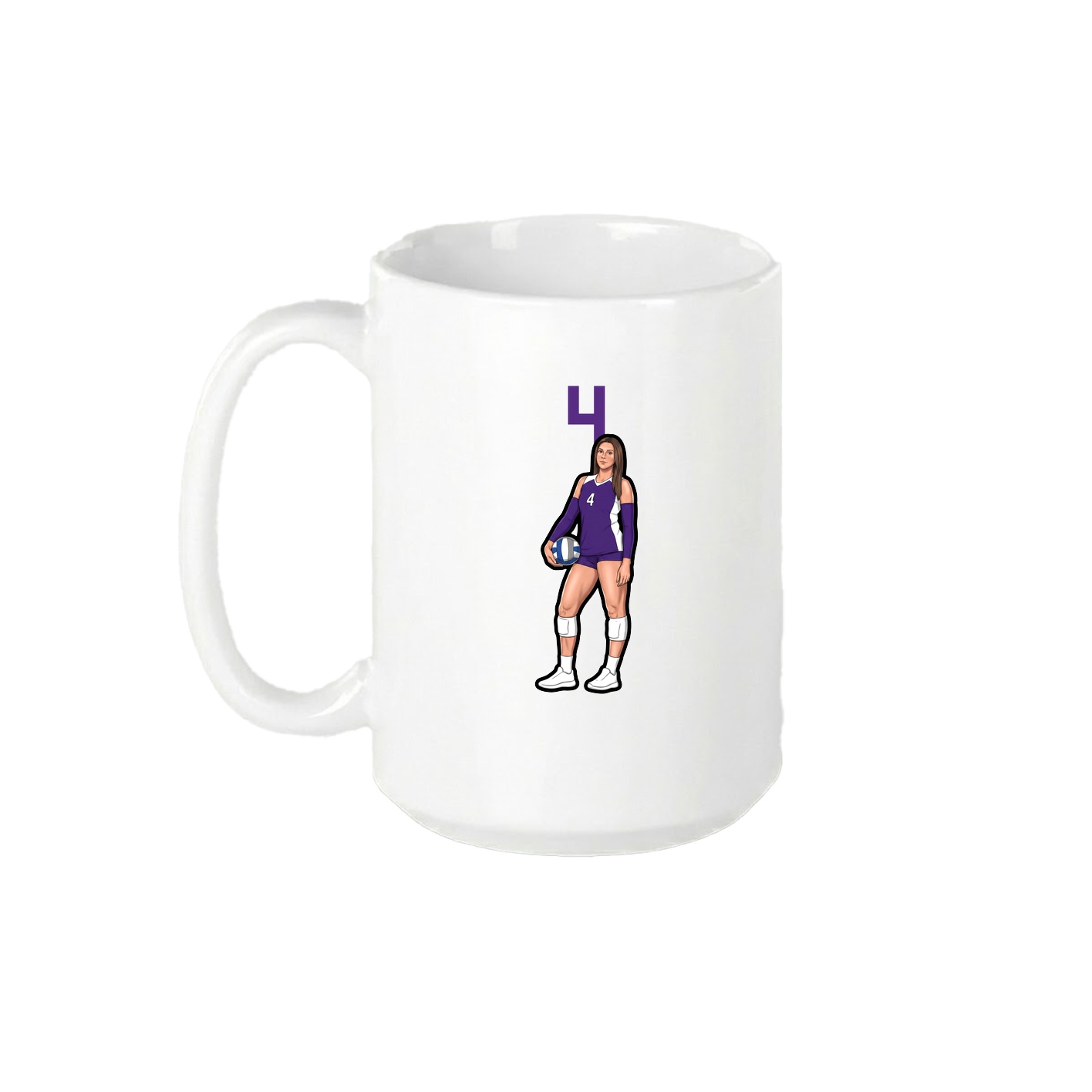 15oz Coffee Mug — Number Top in White