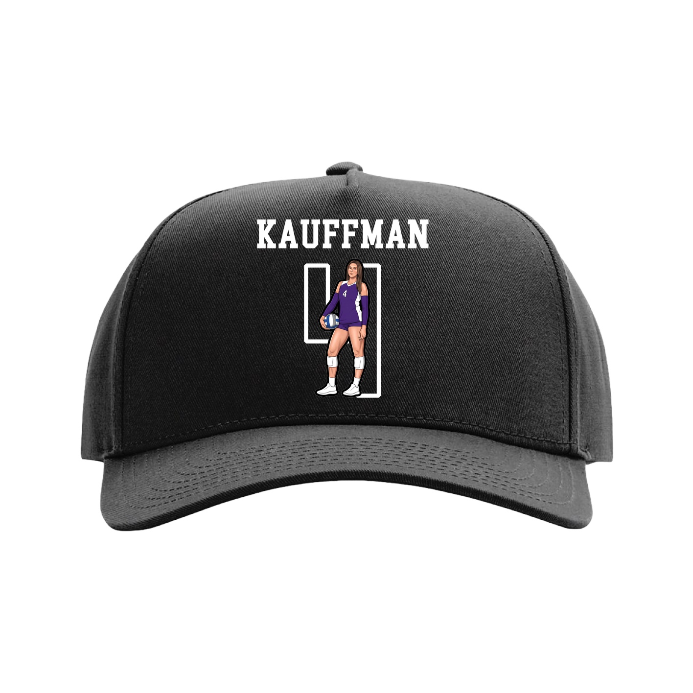 Full Fabric Five-Panel Champ Cap — Shirsey in Black