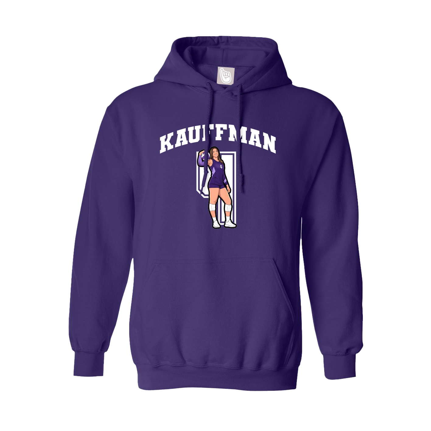 Hoodie — Number in Purple