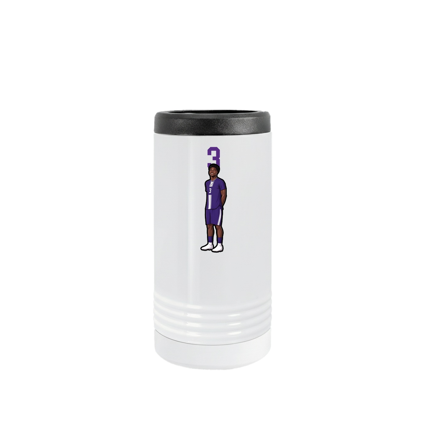 Slim Beverage Holder — Number Top in White