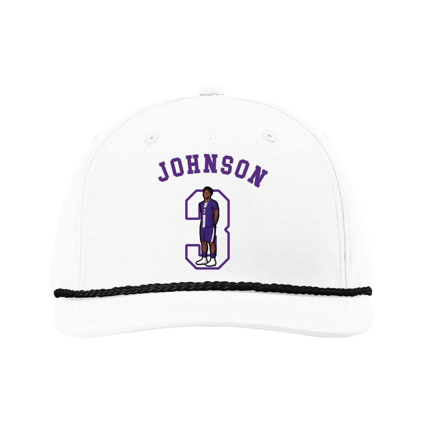 Five-Panel Classic Rope Cap — Shirsey Arch in White