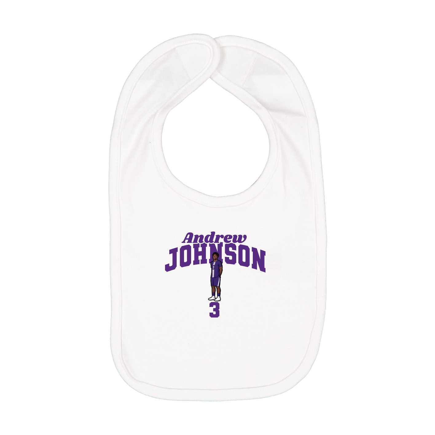 Infant Bib — Signature Arch in White