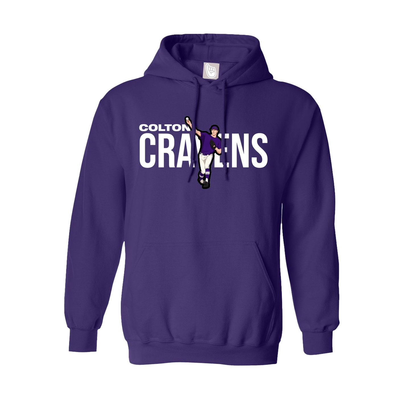 Hoodie — Player Name in Purple