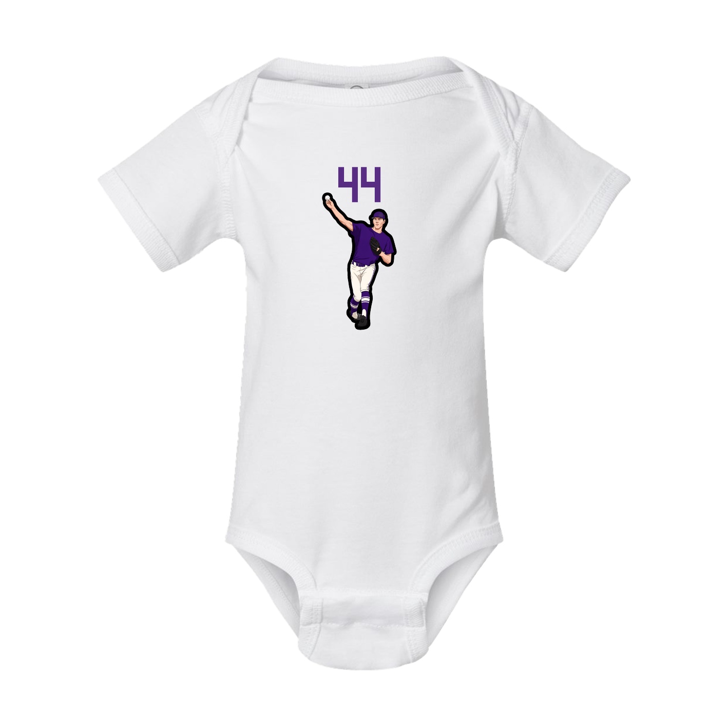 Baby Onesie — Number Top in White