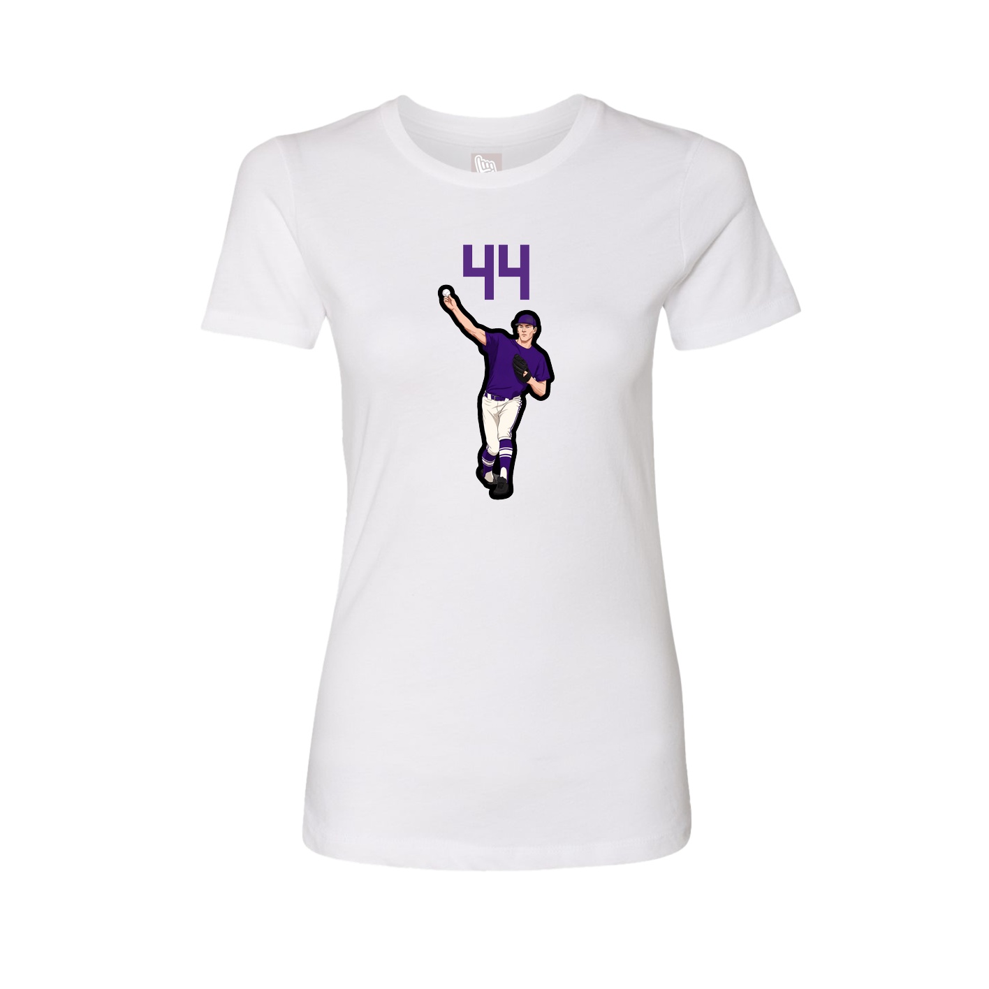 Fitted Women's Tee — Number Top in White