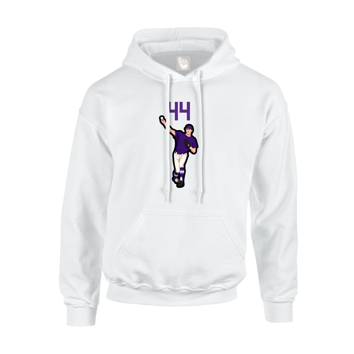 Hoodie — Number Top in White