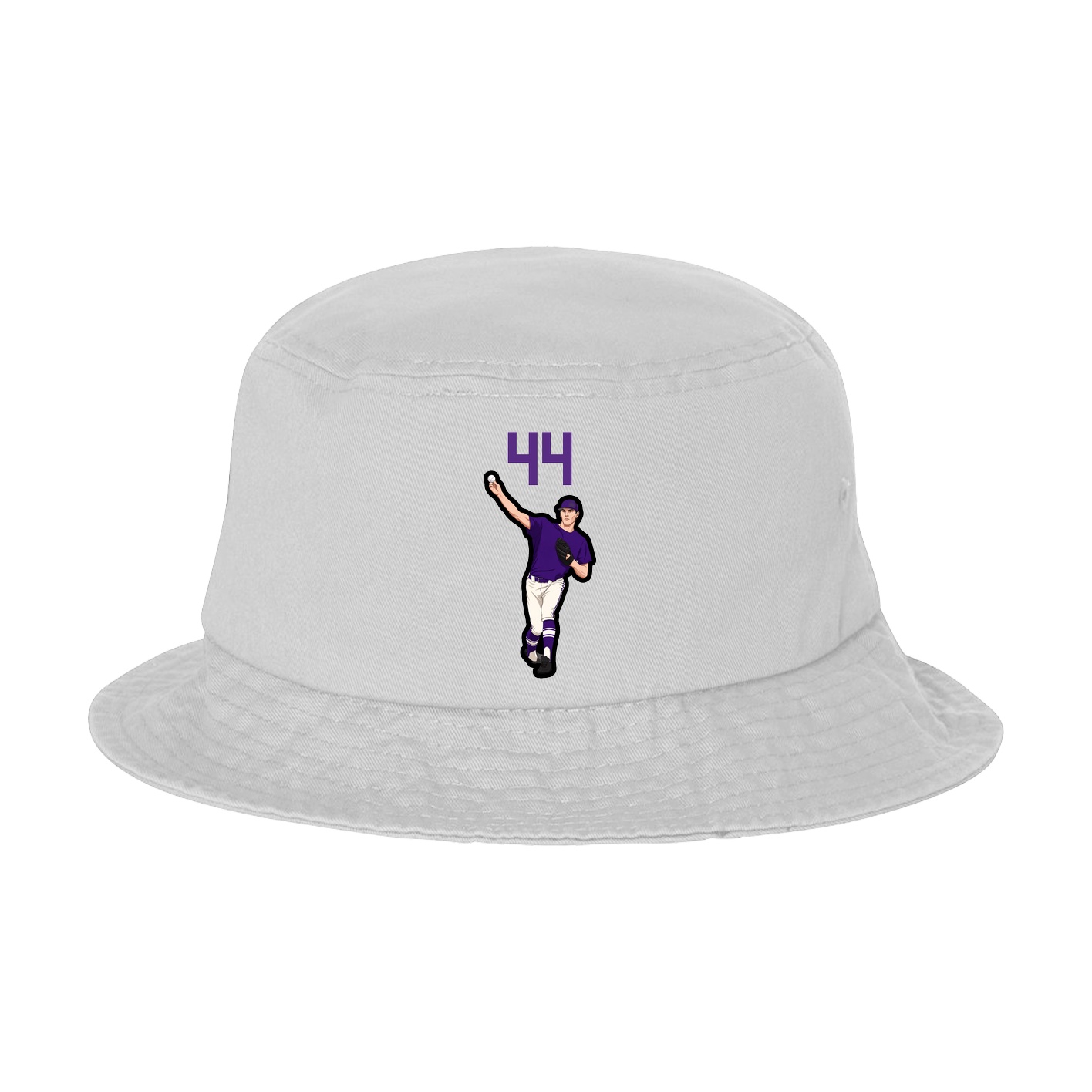 Bucket Cap — Number Top in White