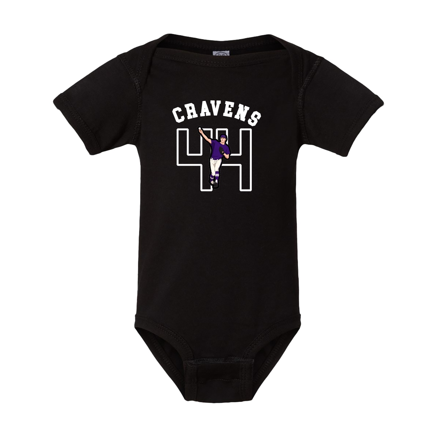 Baby Onesie — Shirsey Arch in Black