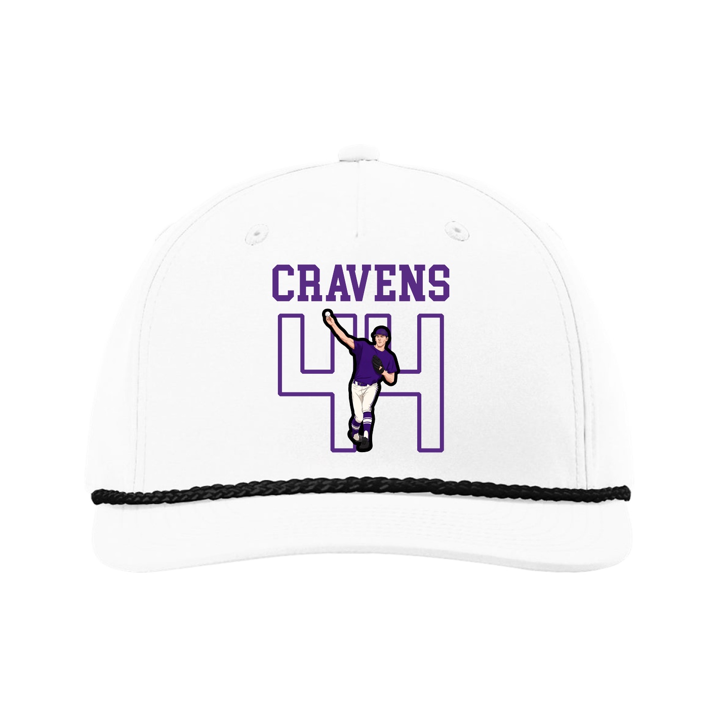 Five-Panel Classic Rope Cap — Shirsey in White