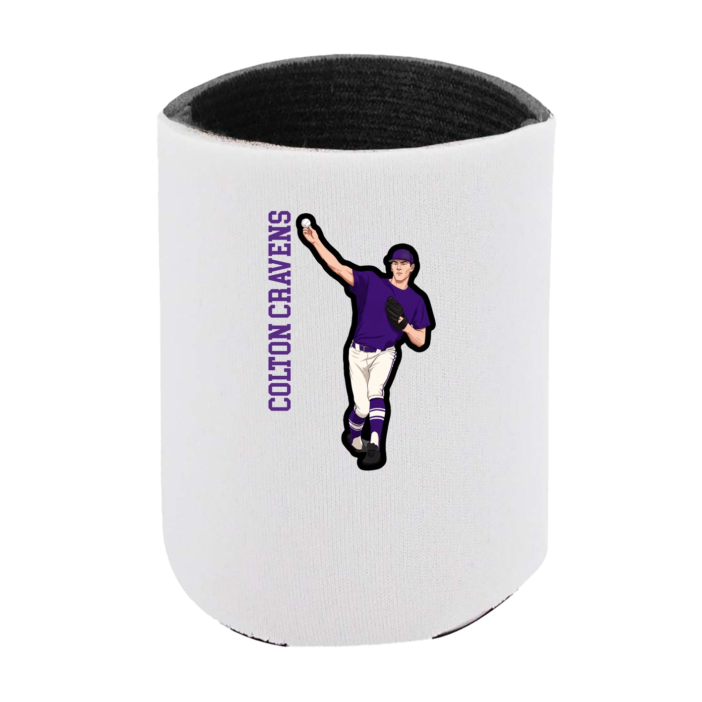 Can Holder — Name Vertical in White