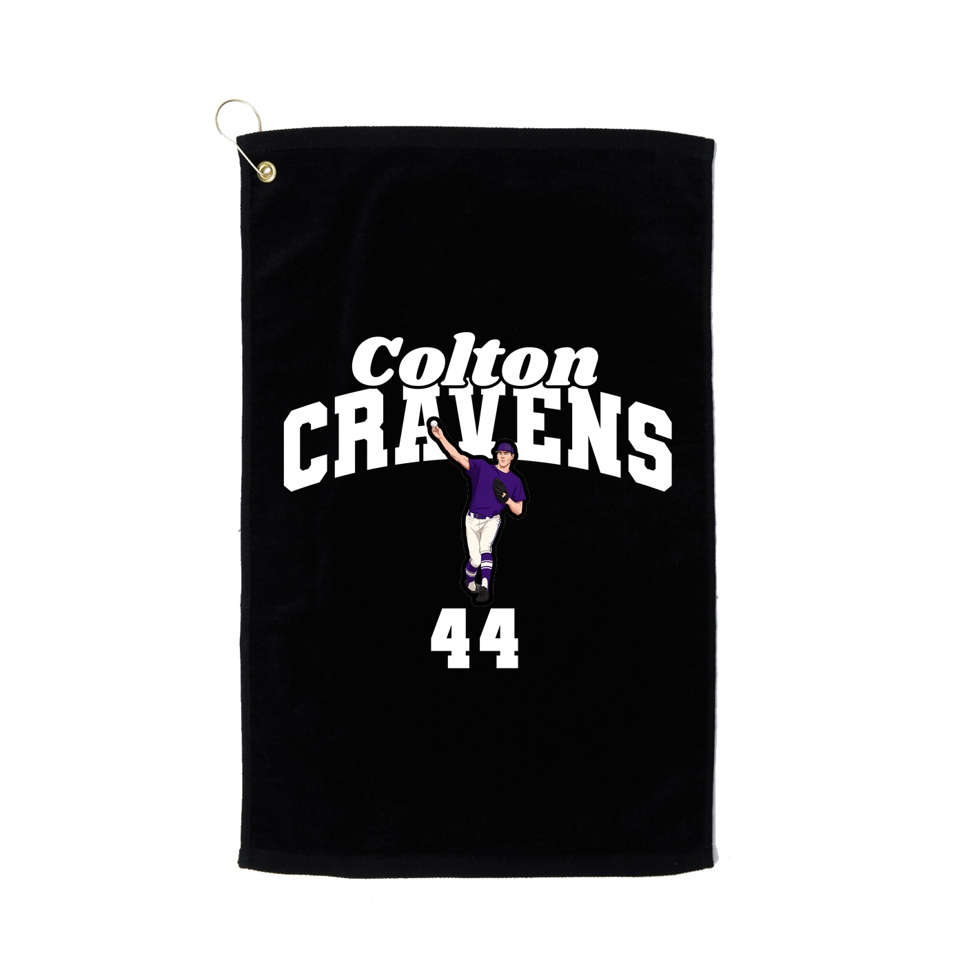 Golf Towel — Signature Arch in Black
