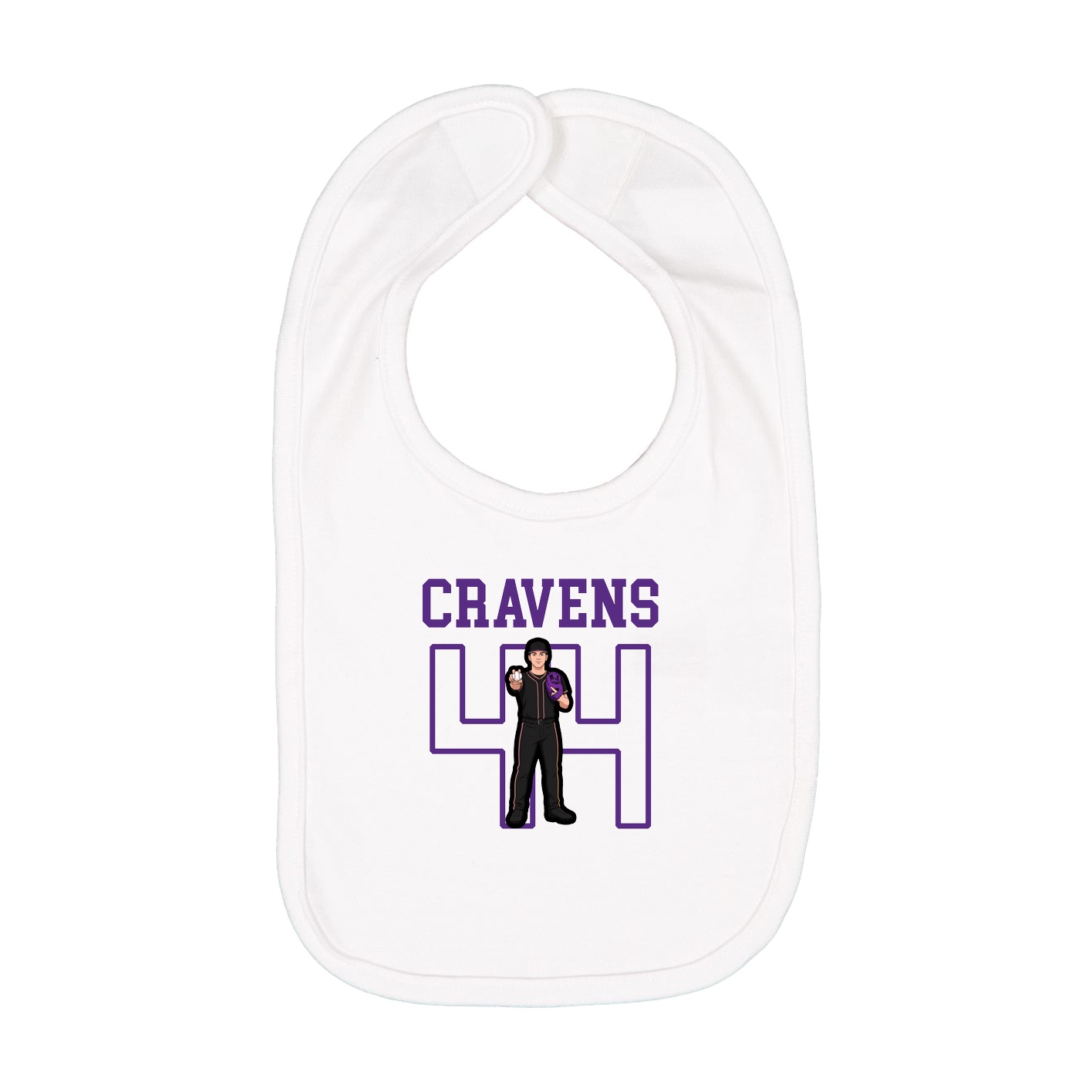 Infant Bib — Shirsey in White