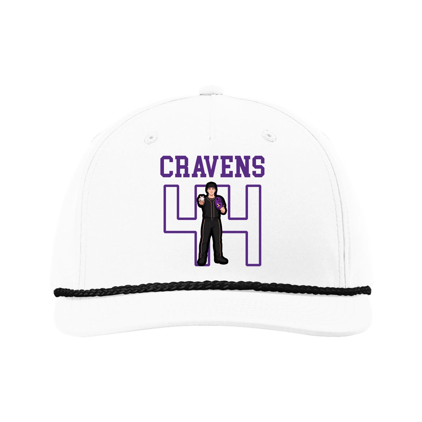 Five-Panel Classic Rope Cap — Shirsey in White