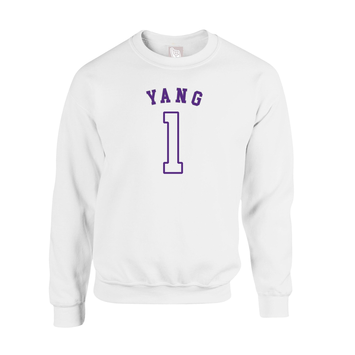 Fleece Crew — Shirsey Arch in White