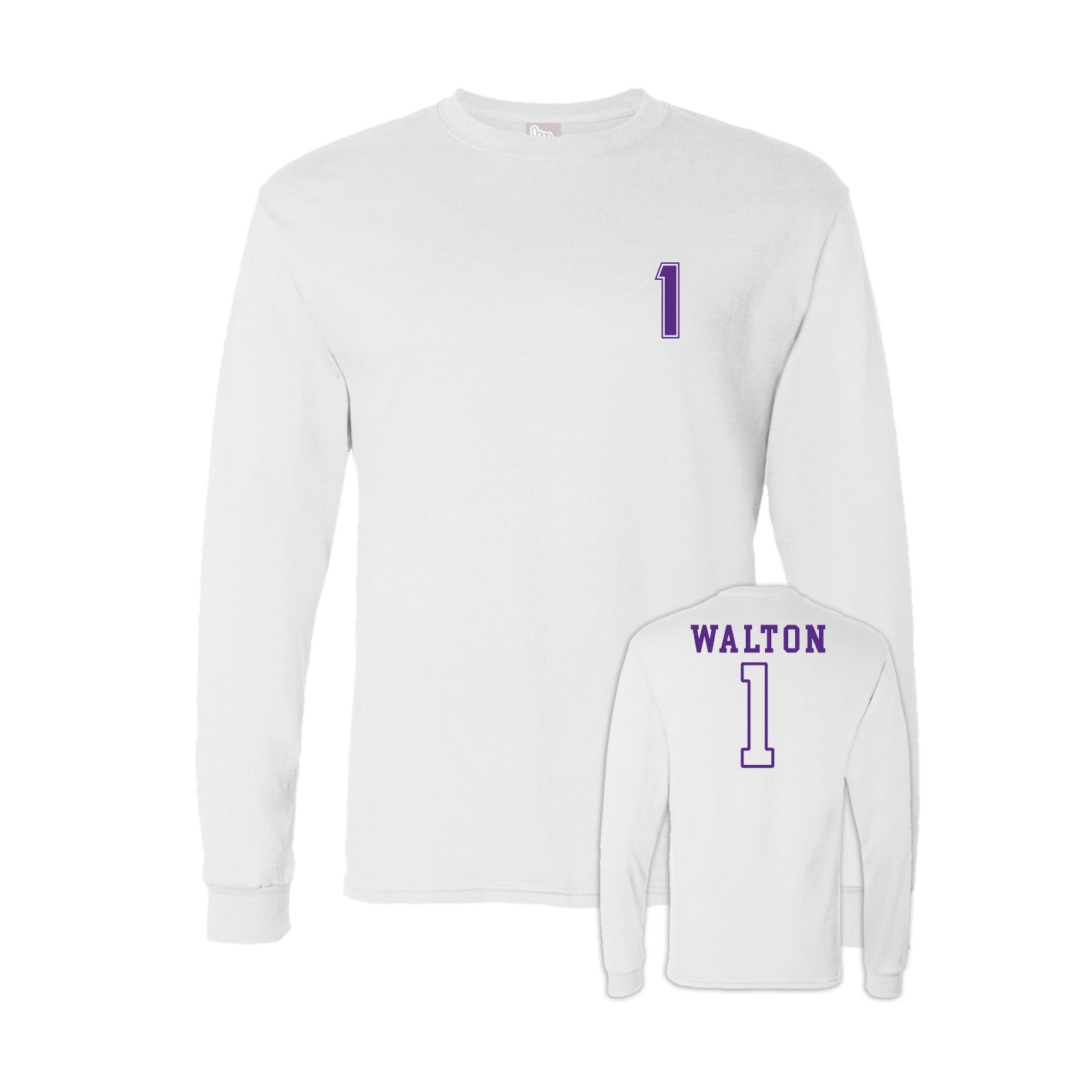 Long Sleeve Tee — Chest Back in White