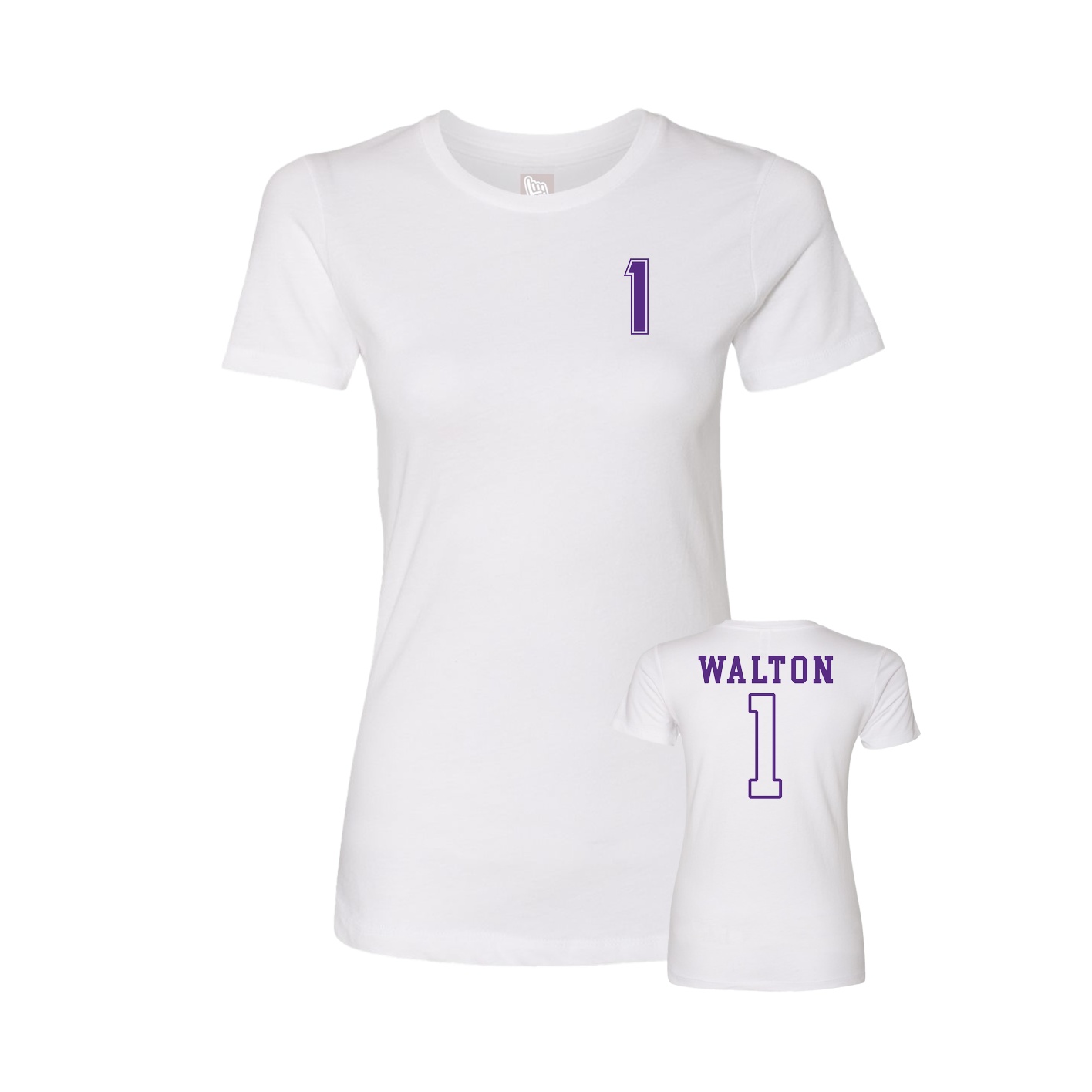 Fitted Women's Tee — Chest Back in White