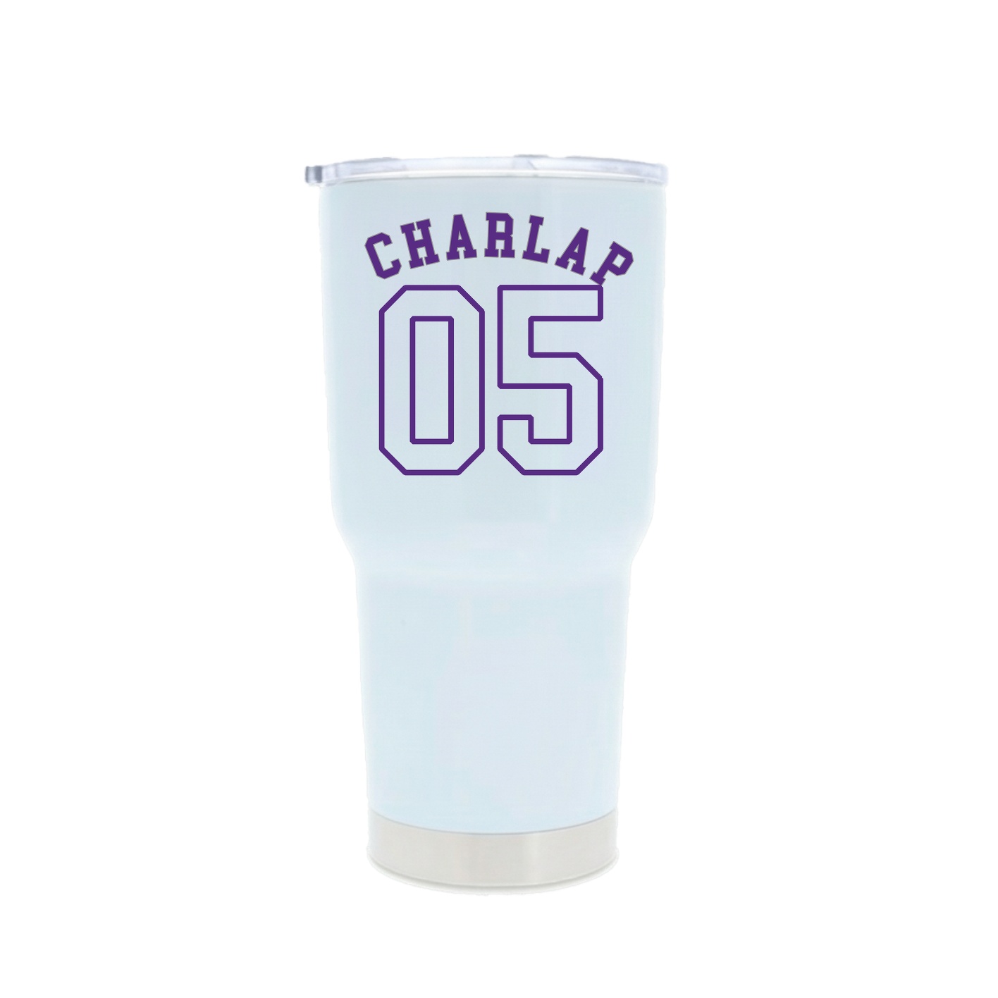 30oz Stainless Steel Tumbler — Shirsey Arch in White