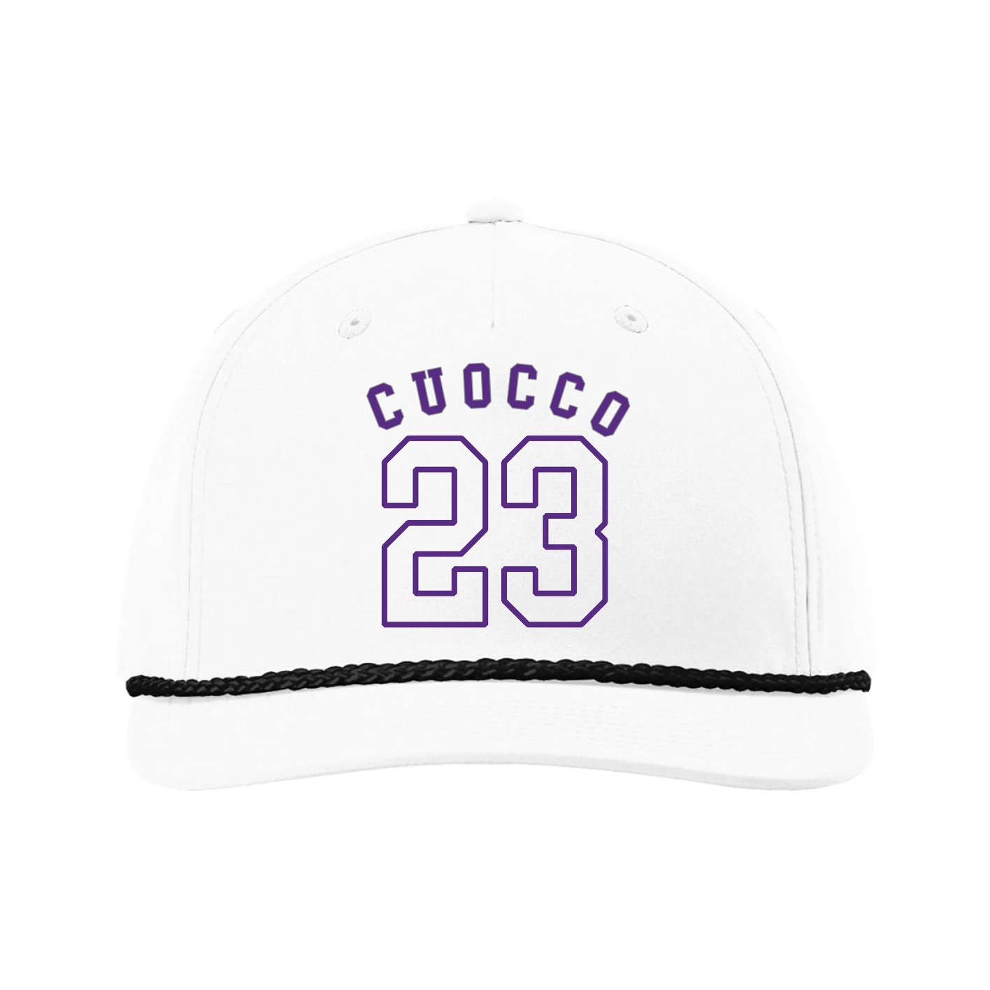 Five-Panel Classic Rope Cap — Shirsey Arch in White