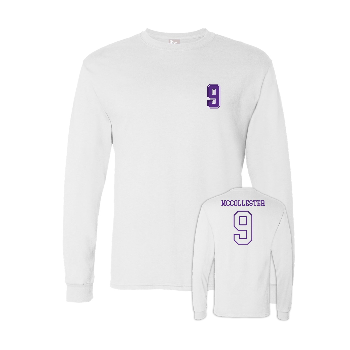 Long Sleeve Tee — Chest Back in White