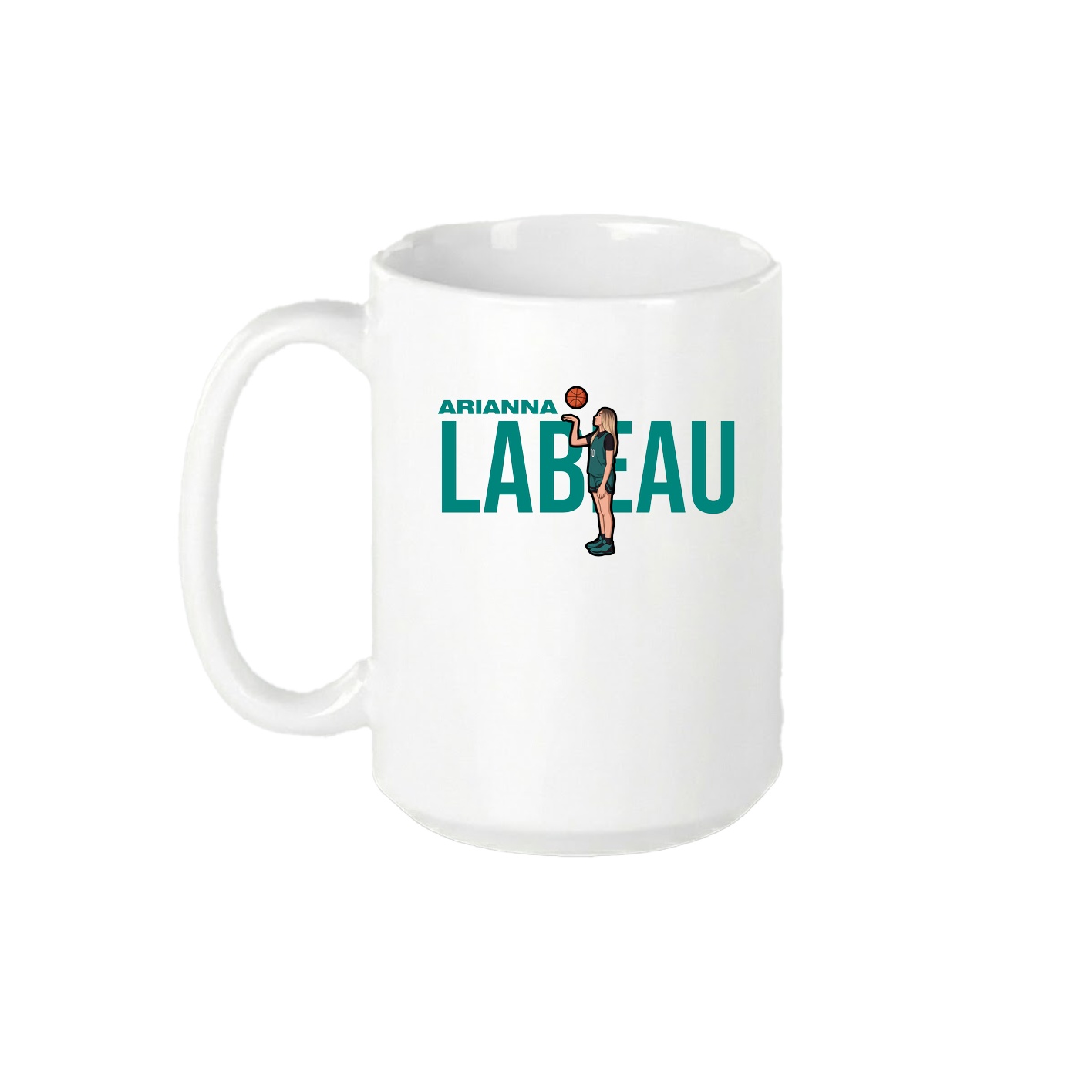 15oz Coffee Mug — Player Name in White
