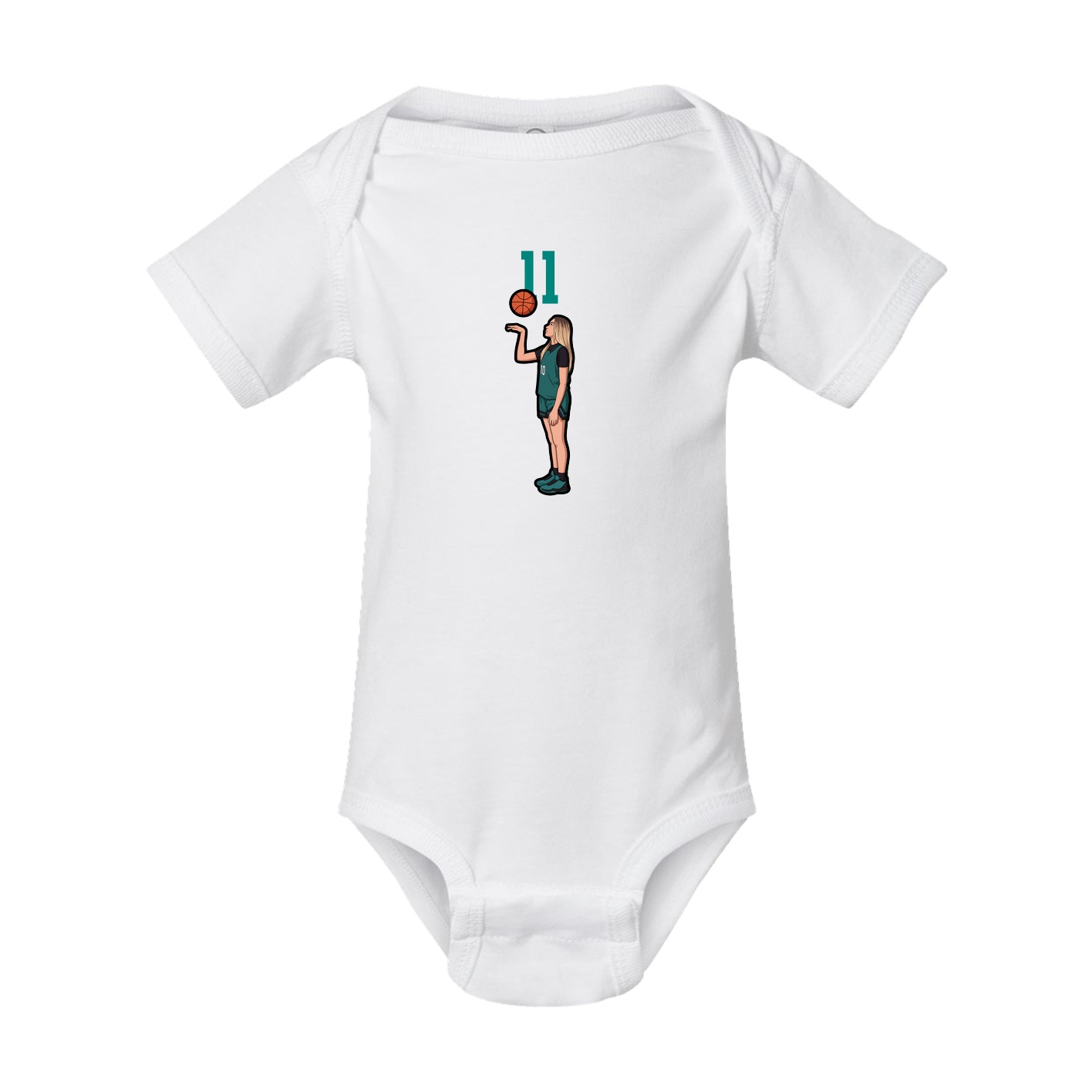 Baby Onesie — Number Top in White