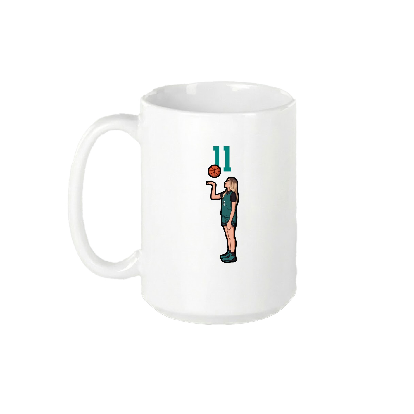 15oz Coffee Mug — Number Top in White