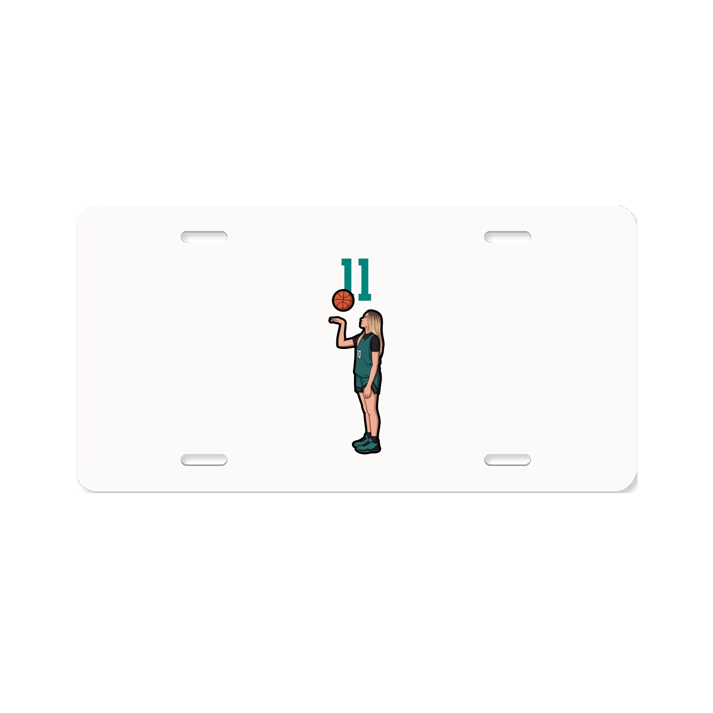 License Plate — Number Top in Classic