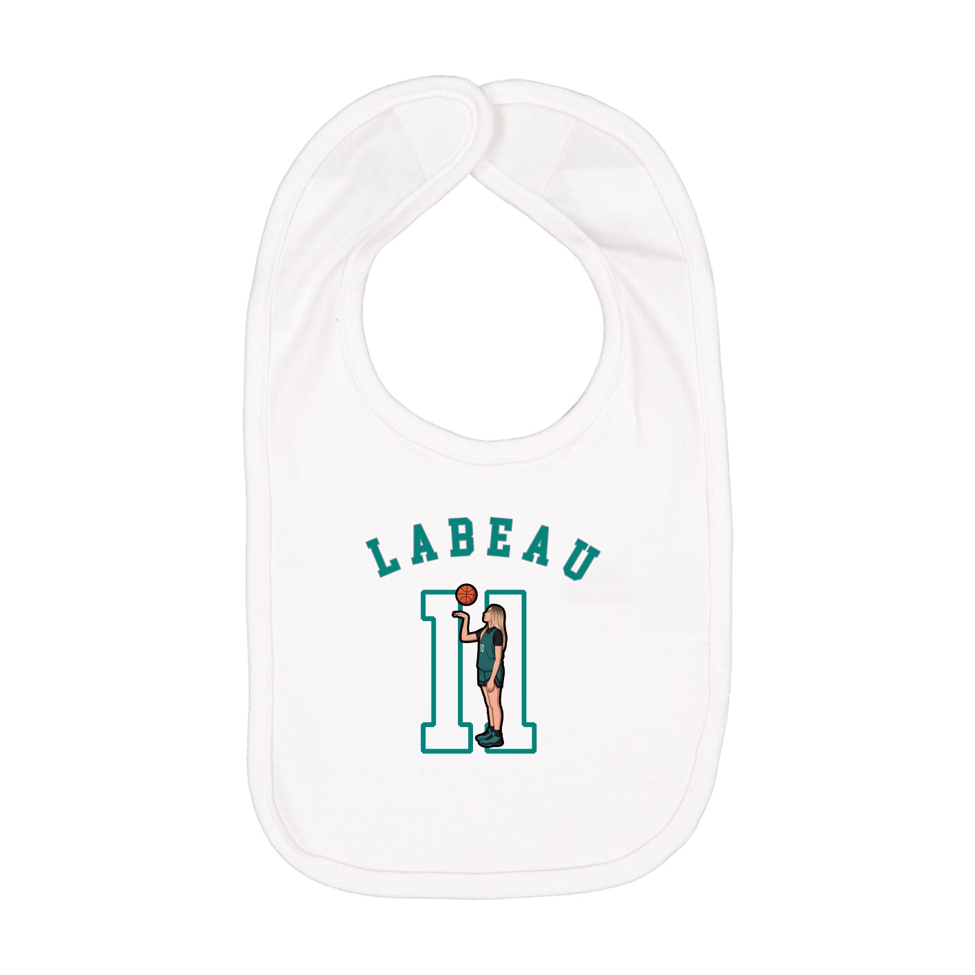 Infant Bib — Shirsey Arch in White