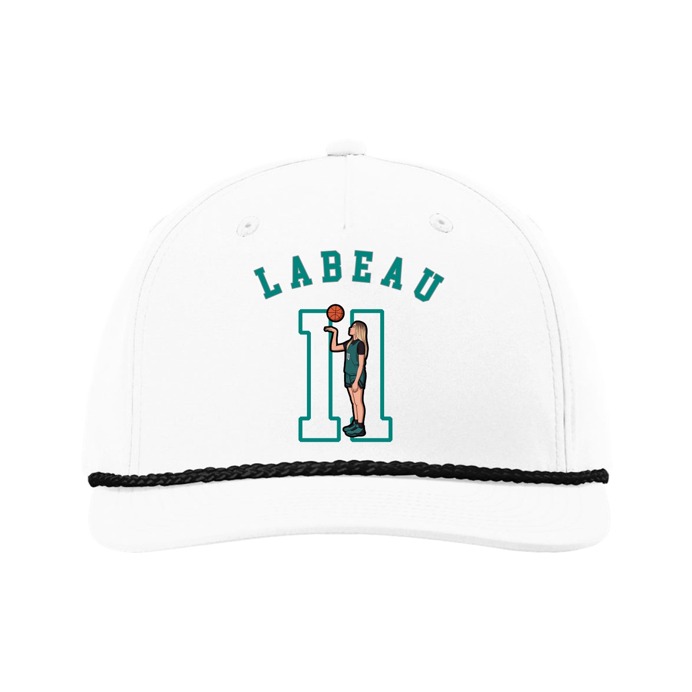 Five-Panel Classic Rope Cap — Shirsey Arch in White