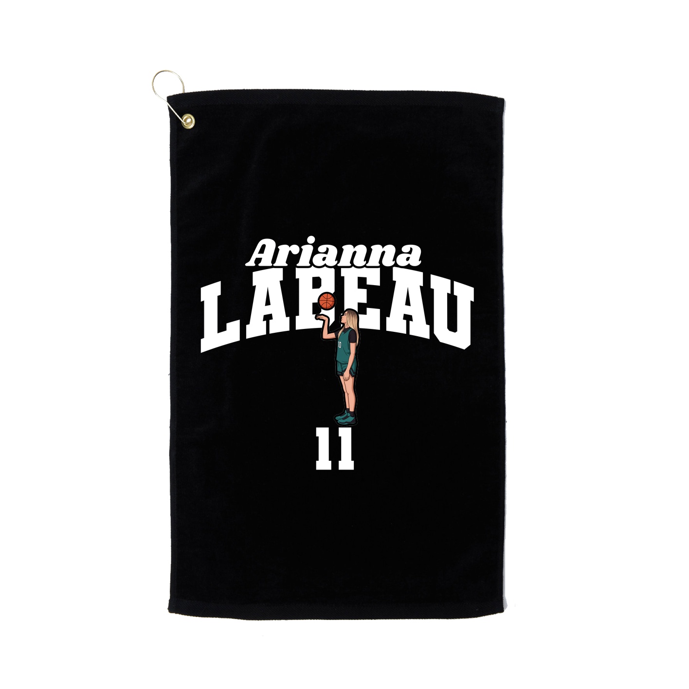 Golf Towel — Signature Arch in Black