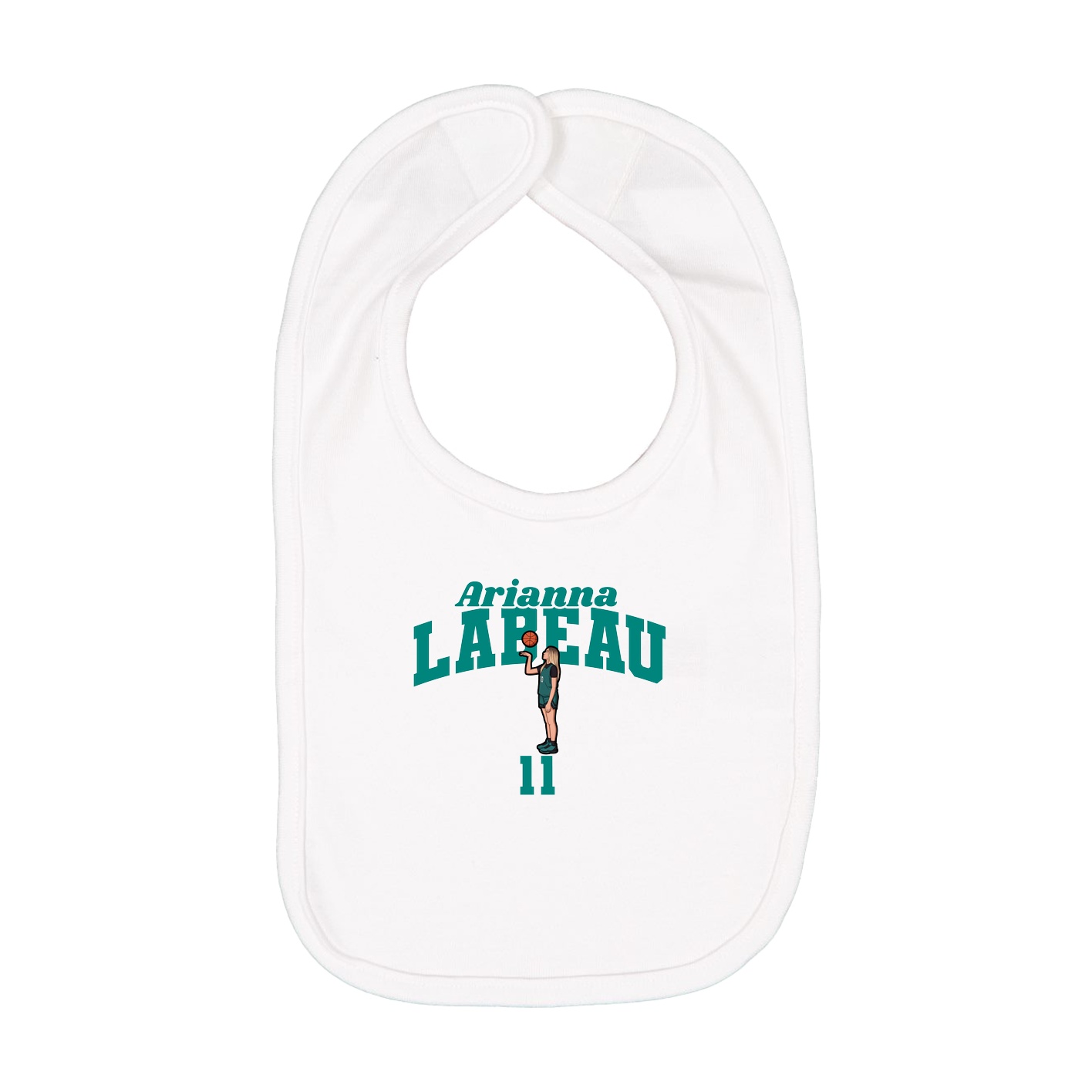 Infant Bib — Signature Arch in White
