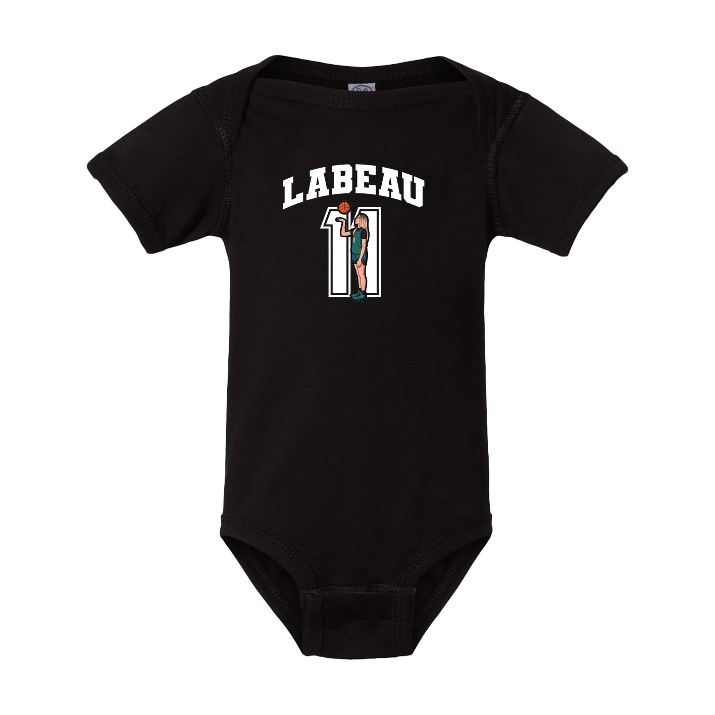 Baby Onesie — Number in Black