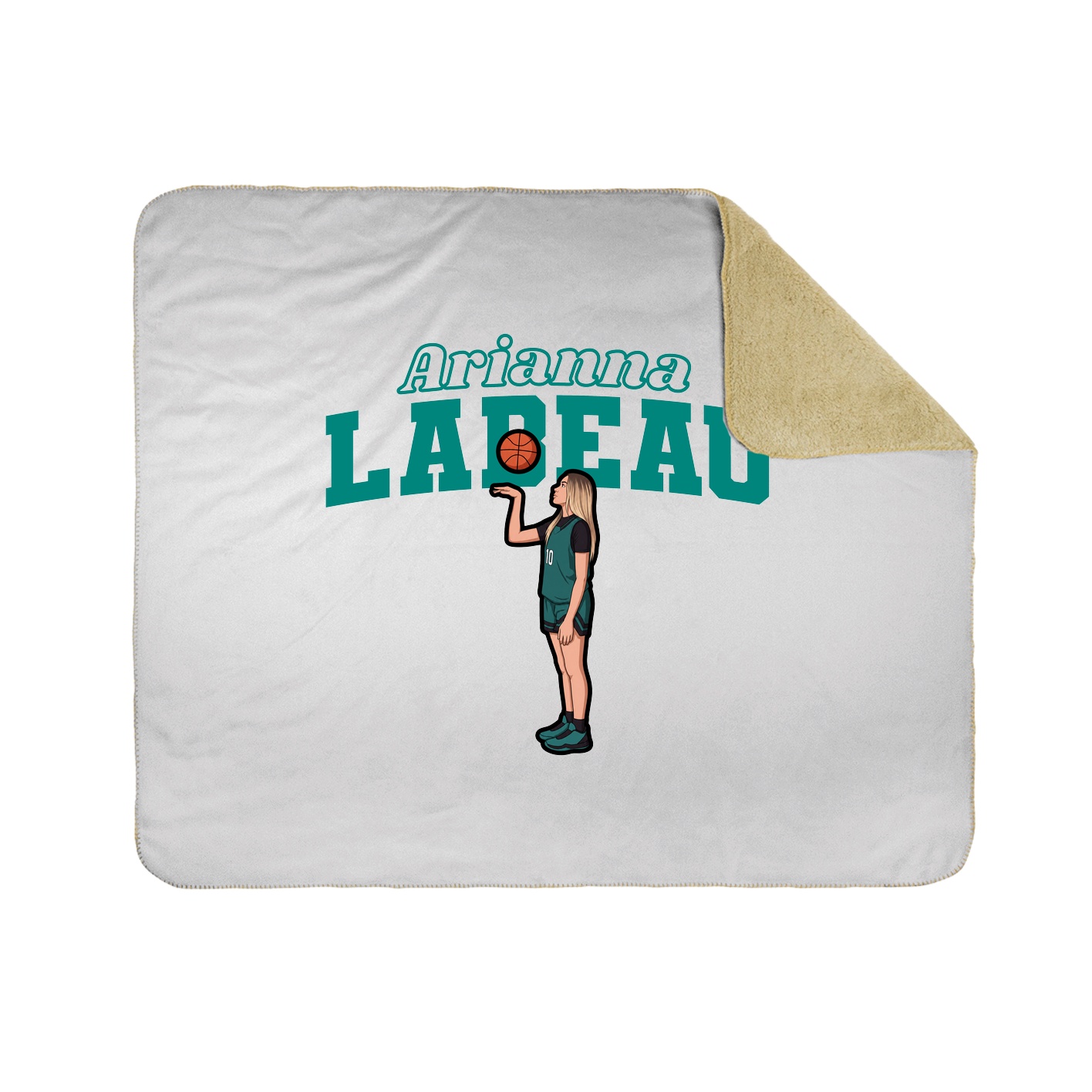 Throw Blanket — Name Arch in White
