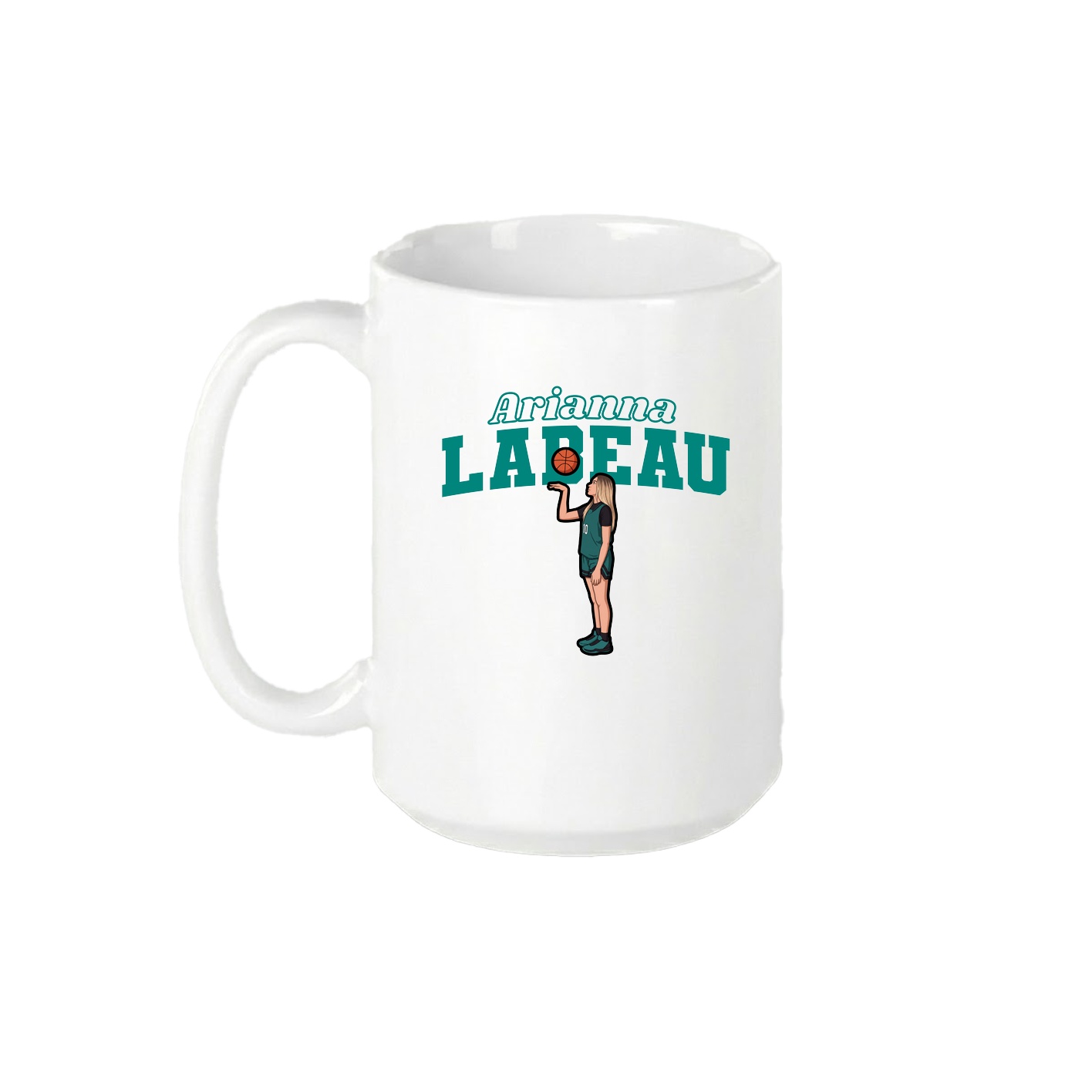 15oz Coffee Mug — Name Arch in White