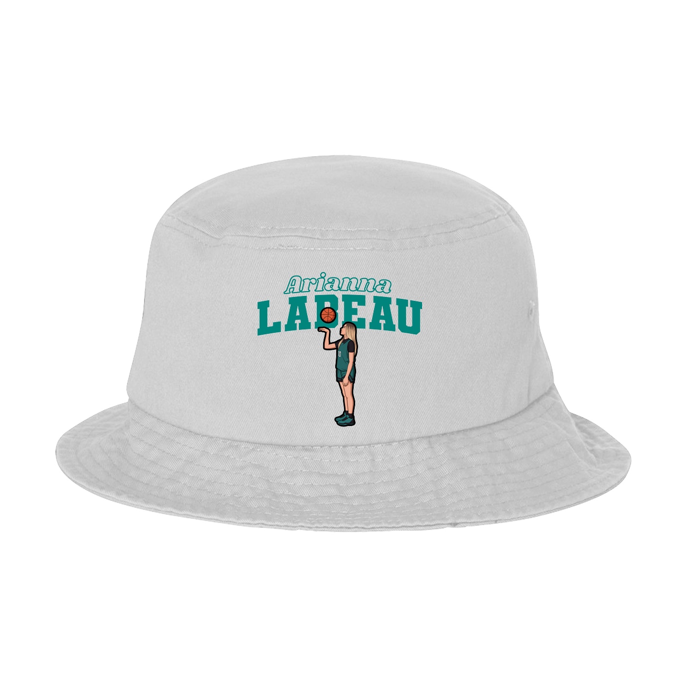 Bucket Cap — Name Arch in White