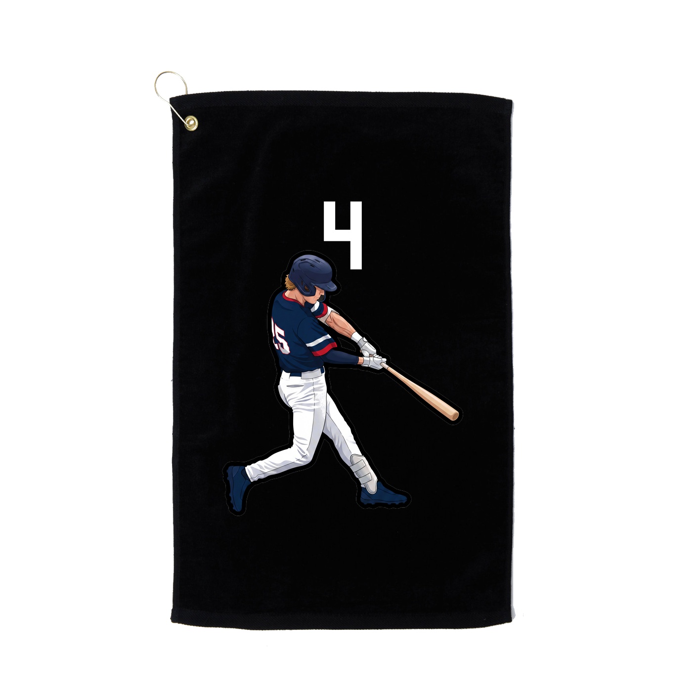 Golf Towel — Number Top in Black