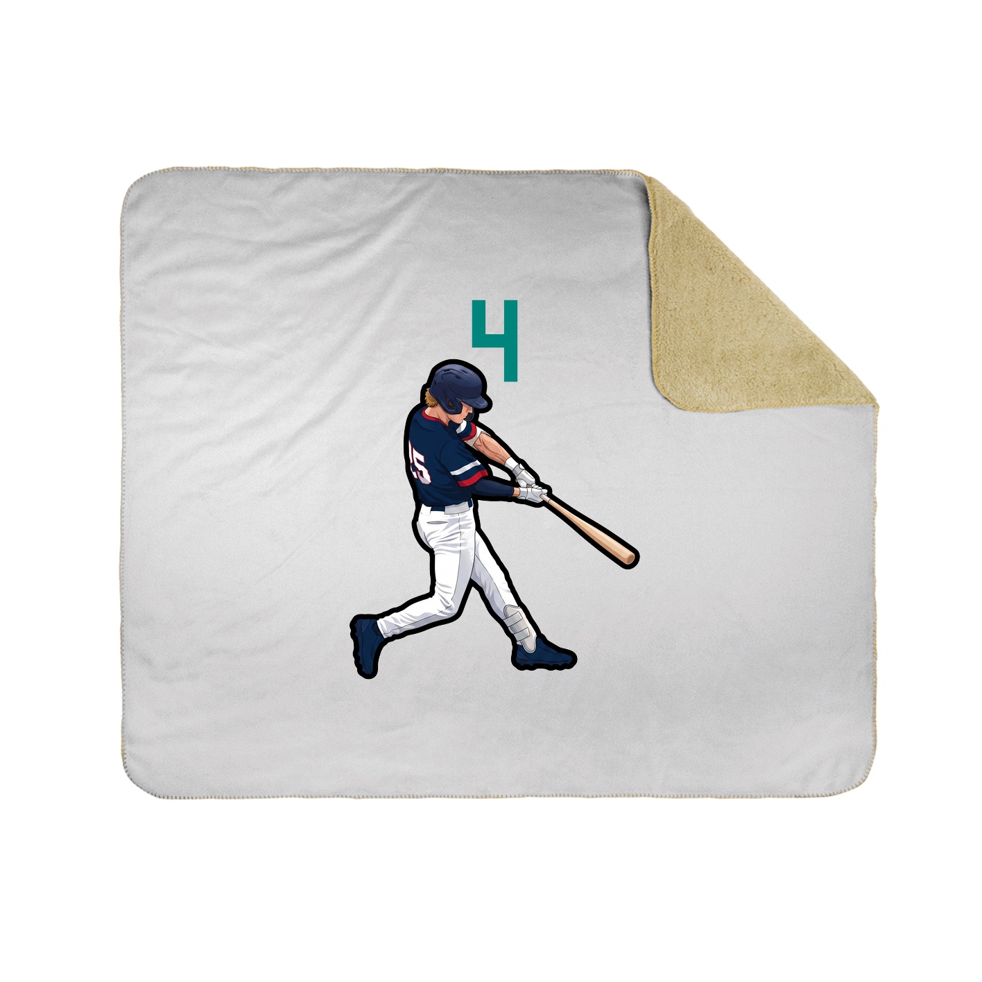 Throw Blanket — Number Top in White