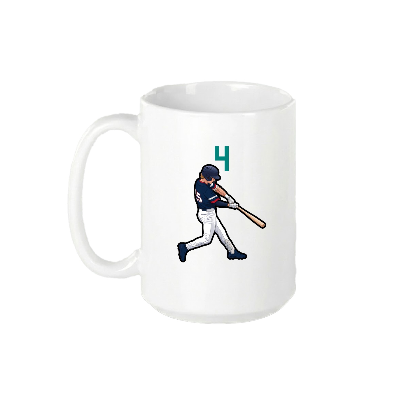 15oz Coffee Mug — Number Top in White