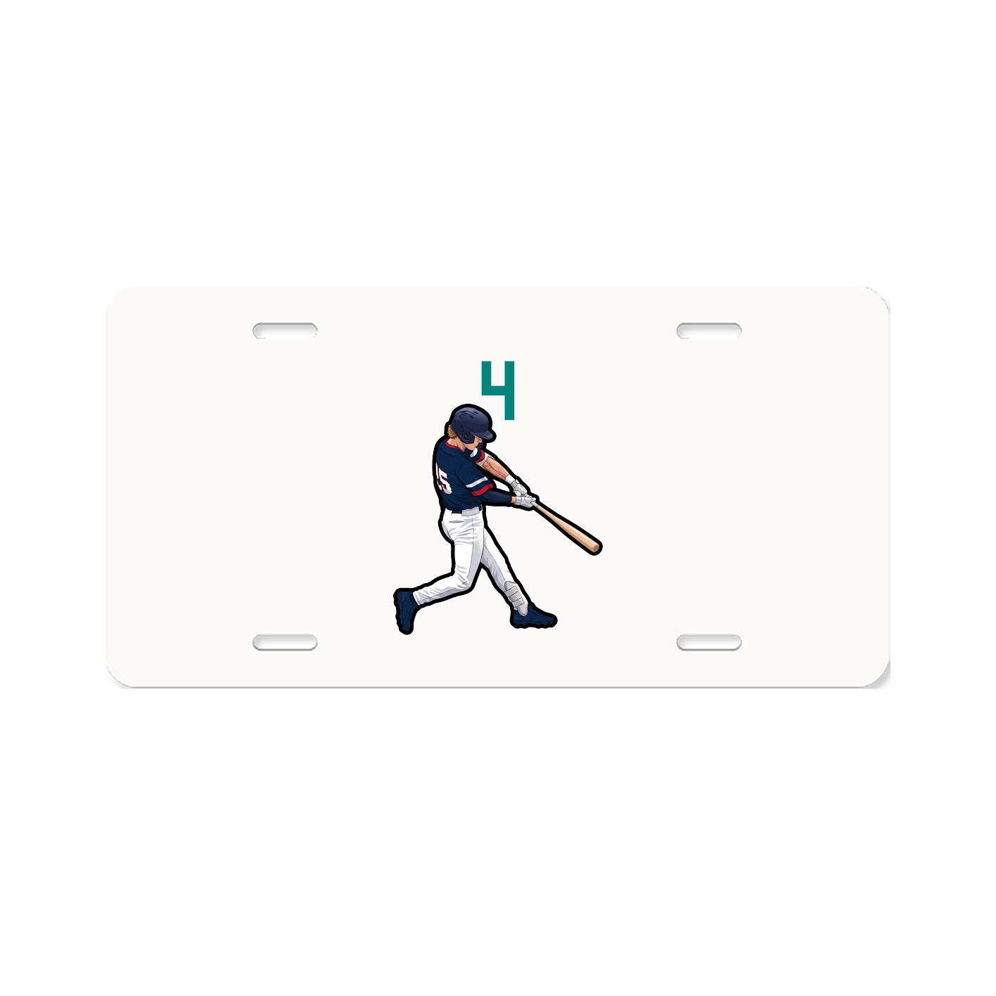 License Plate — Number Top in Classic