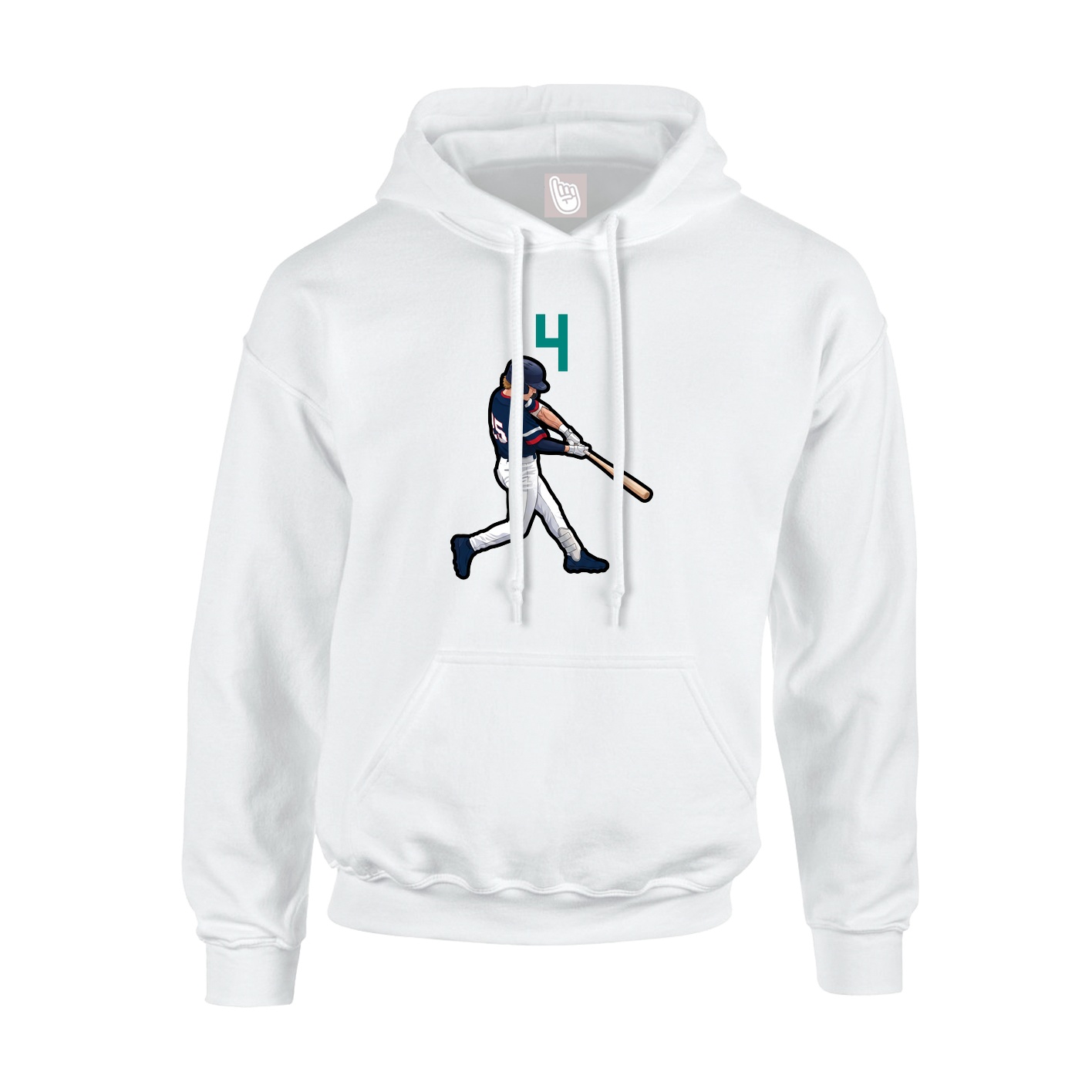 Hoodie — Number Top in White