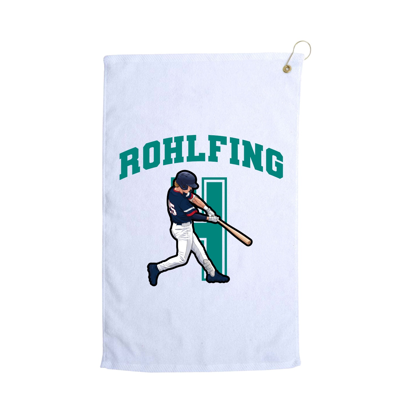 Golf Towel — Number in White