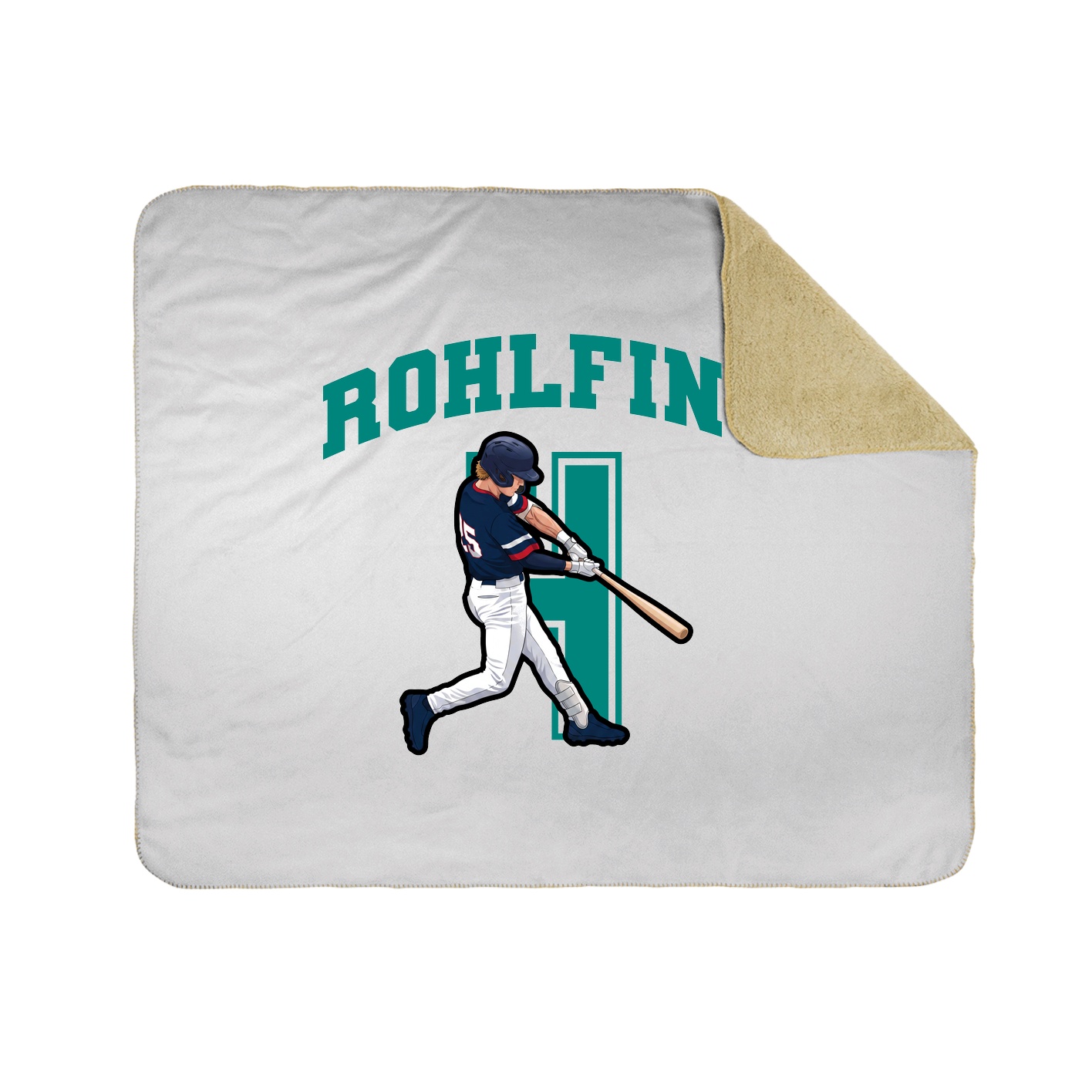 Throw Blanket — Number in White