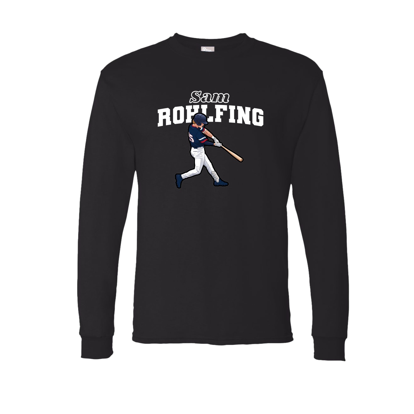 Long Sleeve Tee — Name Arch in Black