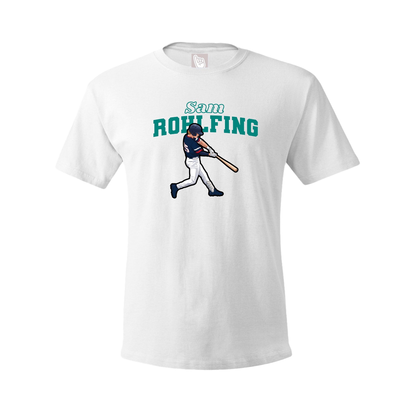 Youth Tee — Name Arch in White